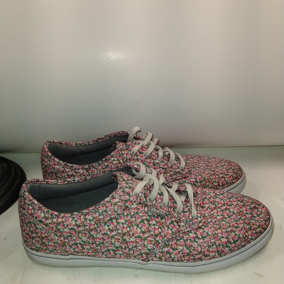 Vans Shoes - Vans Pink Floral Printed Canvas Sneakers Women's sz 11.